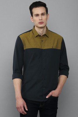 LOUIS PHILIPPE Men Color Block Casual Black Shirt