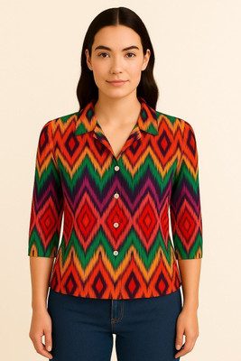 GLENZI Women Printed Casual Multicolor Shirt
