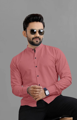 RAHUL CREATION Men Solid Casual Pink Shirt