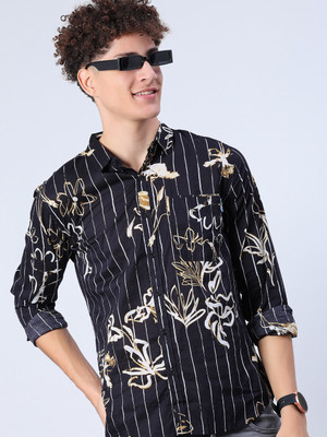 V-MART Men Printed Casual Blue Shirt