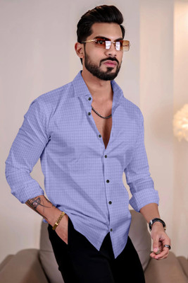 JD EVENTS MANAGEMENT Men Solid Casual Purple Shirt