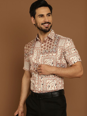 Indian Needle Men Printed Casual Multicolor Shirt