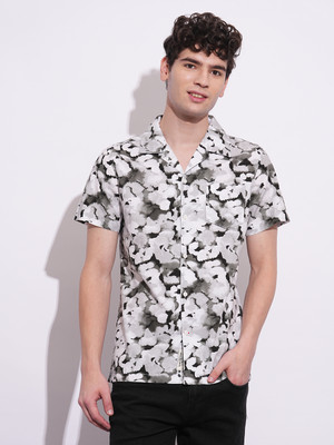 BEING HUMAN Men Self Design Casual White Shirt
