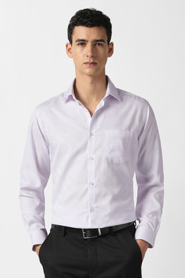 VAN HEUSEN Men Solid Formal Purple Shirt
