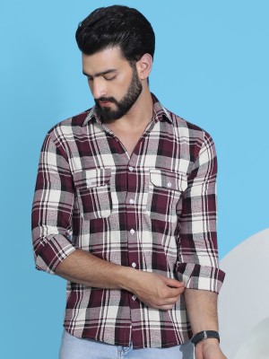 Indian Needle Men Checkered Casual Multicolor Shirt