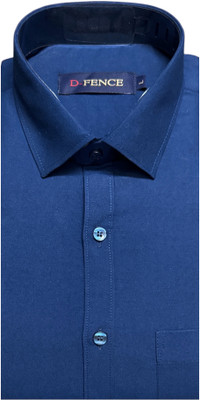 Defence Men Solid Formal Dark Blue Shirt
