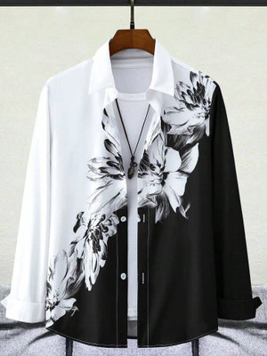 Indissoluble Men Floral Print, Dyed/Ombre Casual Multicolor Shirt