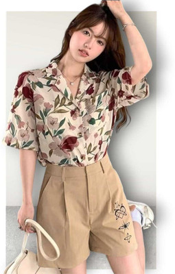KALLAXI Women Floral Print Casual Multicolor Shirt