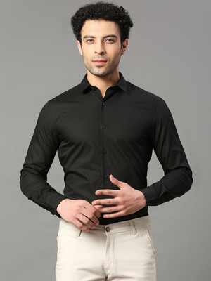 INVICTUS Men Solid Formal Black Shirt