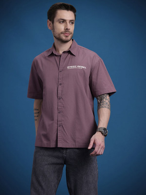 Roadster Men Solid Casual Brown Shirt