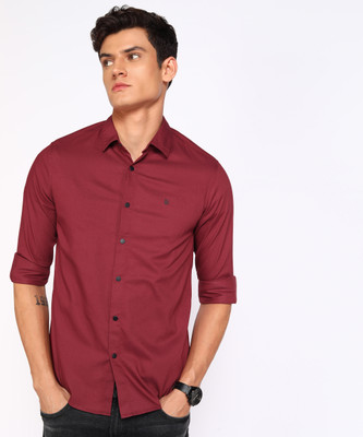 Spykar Men Solid Casual Red Shirt