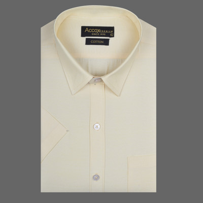 ACCOX Men Solid Formal Pink Shirt