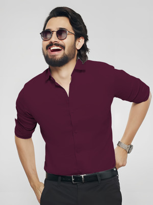 JEMI ENTERPRISE Men Solid Formal Blue, Maroon Shirt