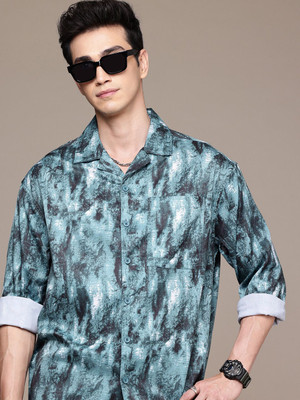 WROGN Men Printed Casual Green Shirt