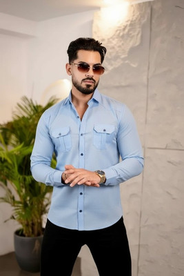 VSTRR THE INDIAN TOUCH Men Solid Casual Multicolor Shirt