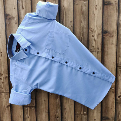 KUSHWAHA GARMENTS Boys Solid Casual Light Blue Shirt