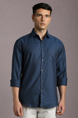 LOUIS PHILIPPE Men Solid Casual Dark Blue Shirt