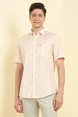Allen Solly Men Printed Casual Beige Shirt