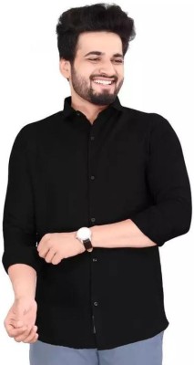 CHEAPSHIRTS Men Solid Casual Black Shirt