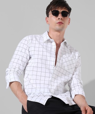 CAMPUS SUTRA Men Printed Casual White Shirt