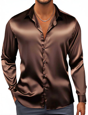 FABDACK Men Solid Casual White Shirt