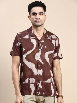 INVICTUS Men Printed Casual Maroon Shirt