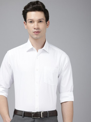 PARK AVENUE Men Self Design Formal White Shirt