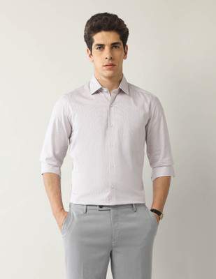 ARROW Men Geometric Print Formal Pink Shirt