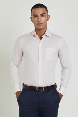Allen Solly Men Solid Formal Pink Shirt