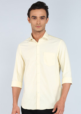 INTEGRITI Men Solid Casual Yellow Shirt