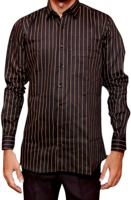 Sew In Style Men Checkered Casual Black, Gold Shirt