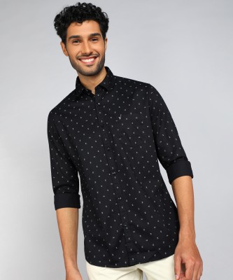 VAN HEUSEN SPORT Men Printed Casual Black Shirt