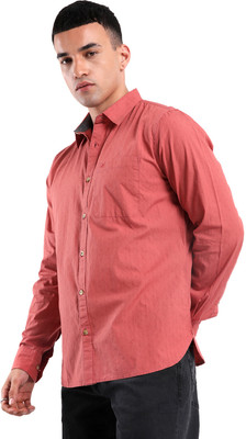 WROGN Men Solid Casual Pink Shirt