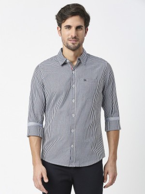 THOMAS SCOTT Men Checkered Casual Blue Shirt