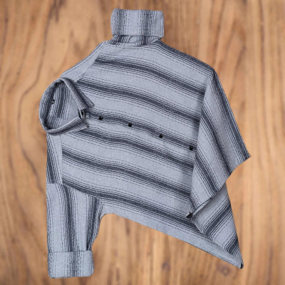 Manav Creation Men Striped Formal Grey Shirt