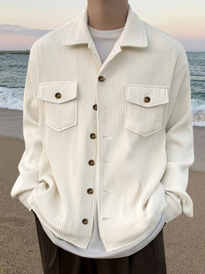 EyeBogler Men Self Design Casual Black Shirt