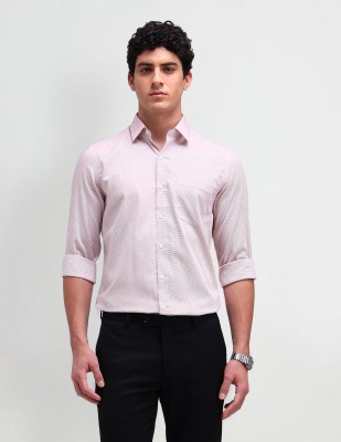 ARROW Men Solid Formal Pink Shirt