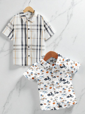 KIDOOZA Boys Printed Casual Multicolor Shirt