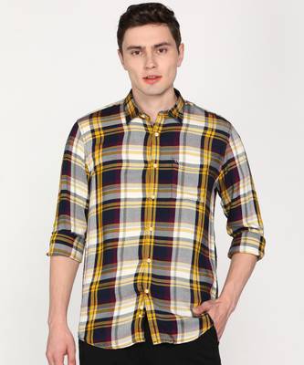 Peter england shop yellow shirt