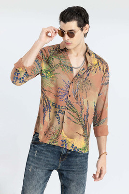 Snitch Men Printed Casual Multicolor Shirt