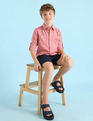 U.S. POLO ASSN. Boys Solid Casual Red Shirt