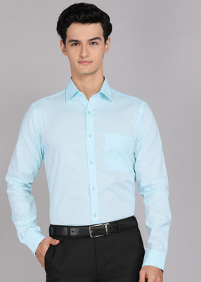 Raymond Men Solid Formal Light Blue Shirt