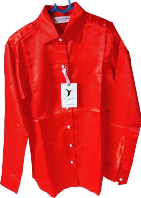 EMB Men Printed Casual Red Shirt