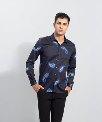 Snitch Men Printed Casual Multicolor Shirt