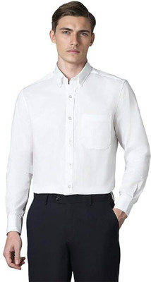 Rajkuwer Men Solid Casual White Shirt