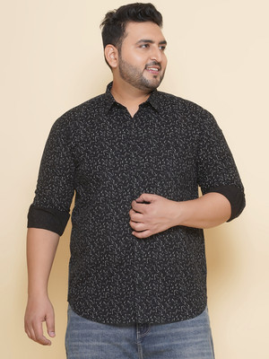 JOHN PRIDE Men Printed Casual Black Shirt