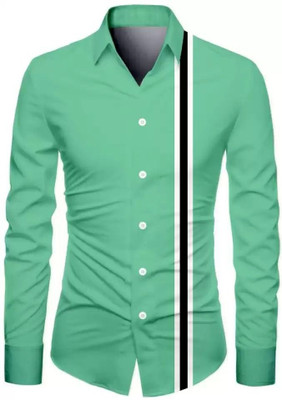 AviraEnterprise Men Printed Casual Green Shirt