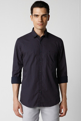 PETER ENGLAND Men Printed Casual Blue Shirt