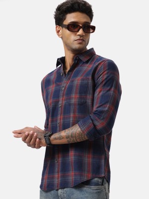 WROGN Men Checkered Casual Red Shirt