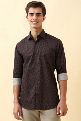 Allen Solly Men Printed Casual Brown Shirt